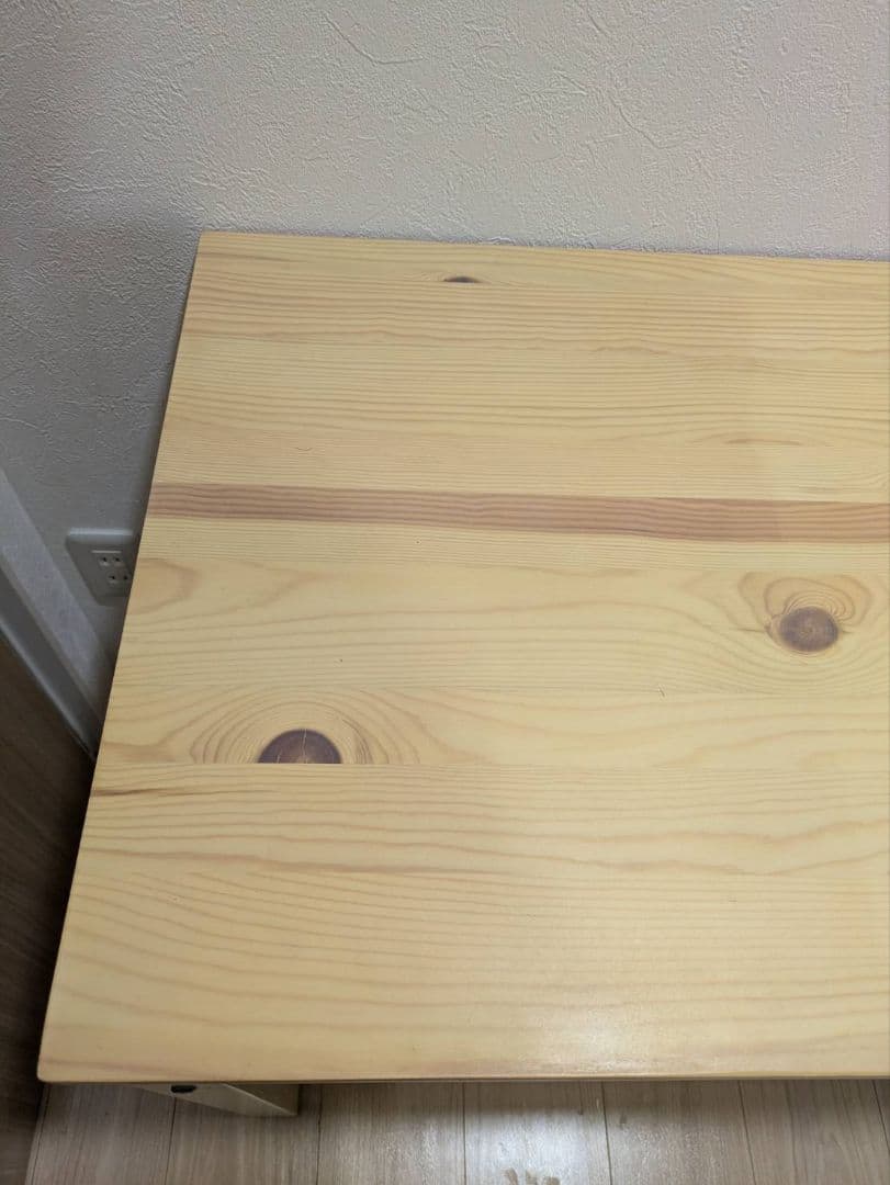 岐阜愛知引取☑️山善天然木パイン材折り畳み机テーブル折りたたみ木製