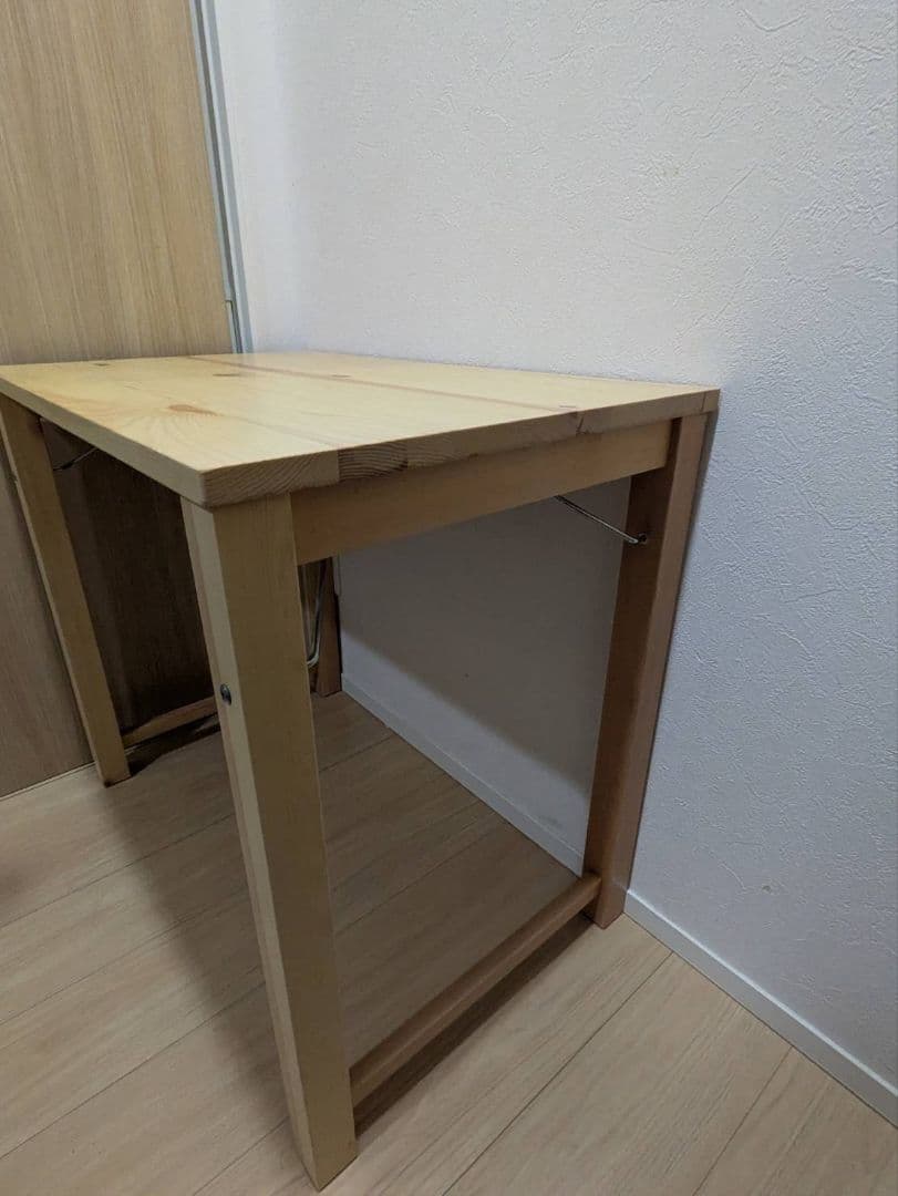 岐阜愛知引取☑️山善天然木パイン材折り畳み机テーブル折りたたみ木製