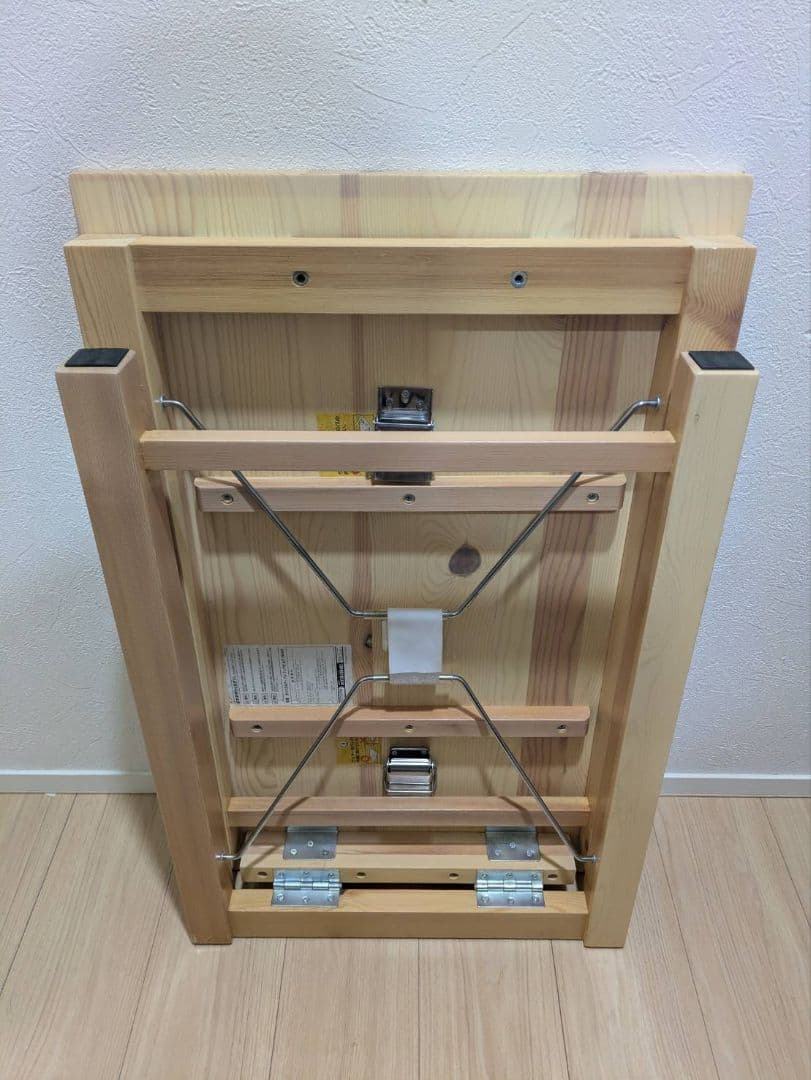 岐阜愛知引取☑️山善天然木パイン材折り畳み机テーブル折りたたみ木製