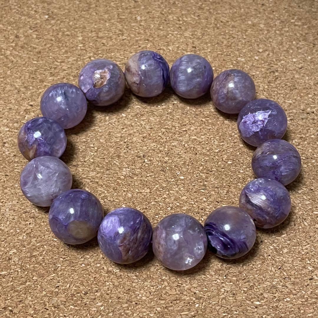 【大玉・虹入り有】エンジェルシリカ 約15〜15.9㎜ 内周約17㎝ 天然石