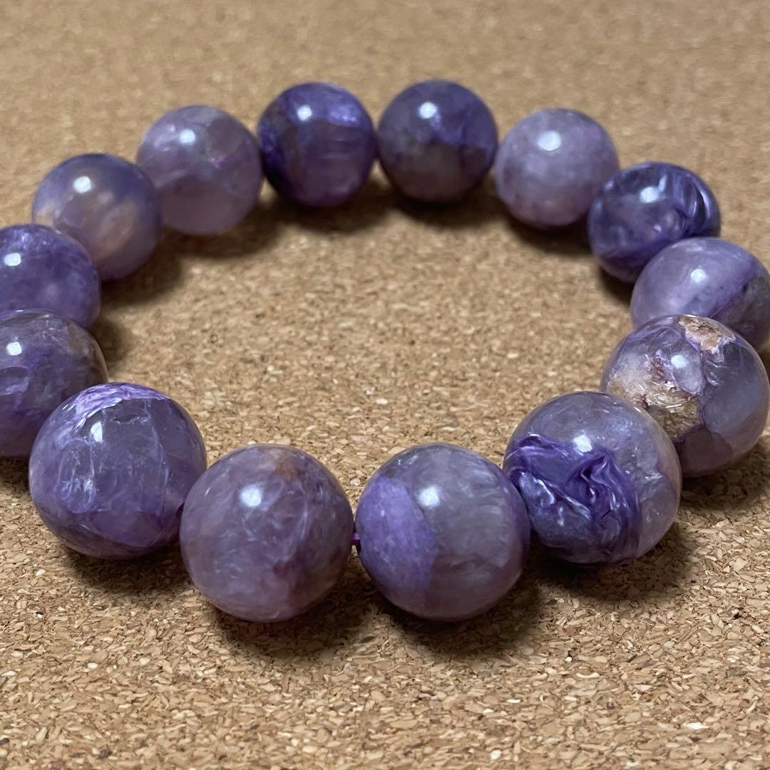 【大玉・虹入り有】エンジェルシリカ 約15〜15.9㎜ 内周約17㎝ 天然石