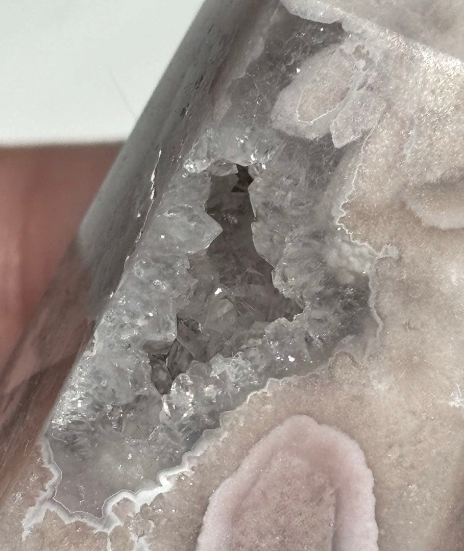 《レアカラー♡》チェリーブロッサムフラワーアゲート　タワー　ポイント　六角柱