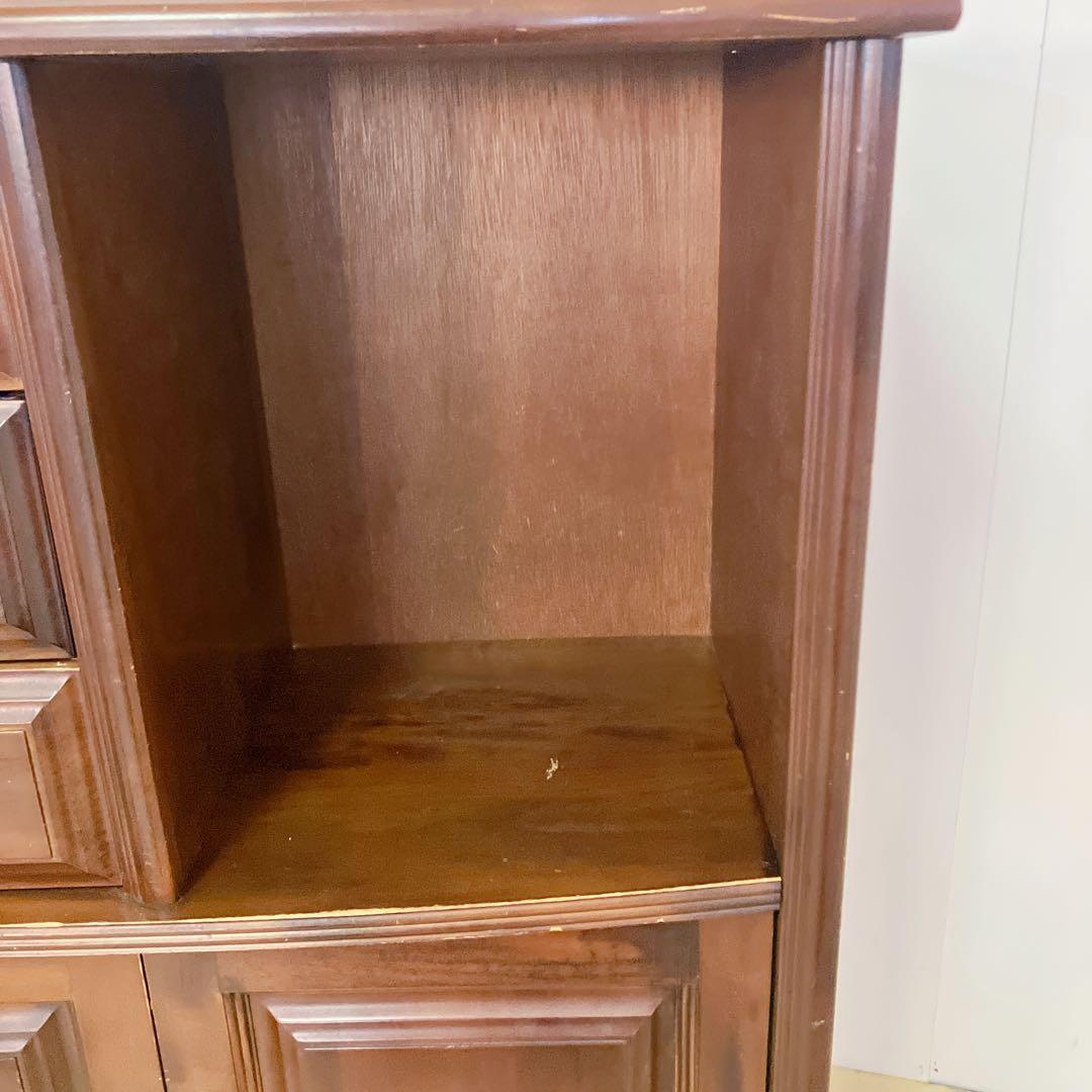 アンティーク調　キャビネット　電話台FAX台　サイドキャビネット　サイドチェスト