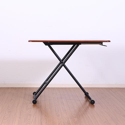 《新品・送料無料》《完成品》ガス昇降式テーブル PU 幅90cm ブラウン