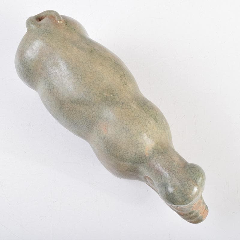 中国 龍泉窯 青磁 神獣 牛 置物 C R9319 - メルカリ