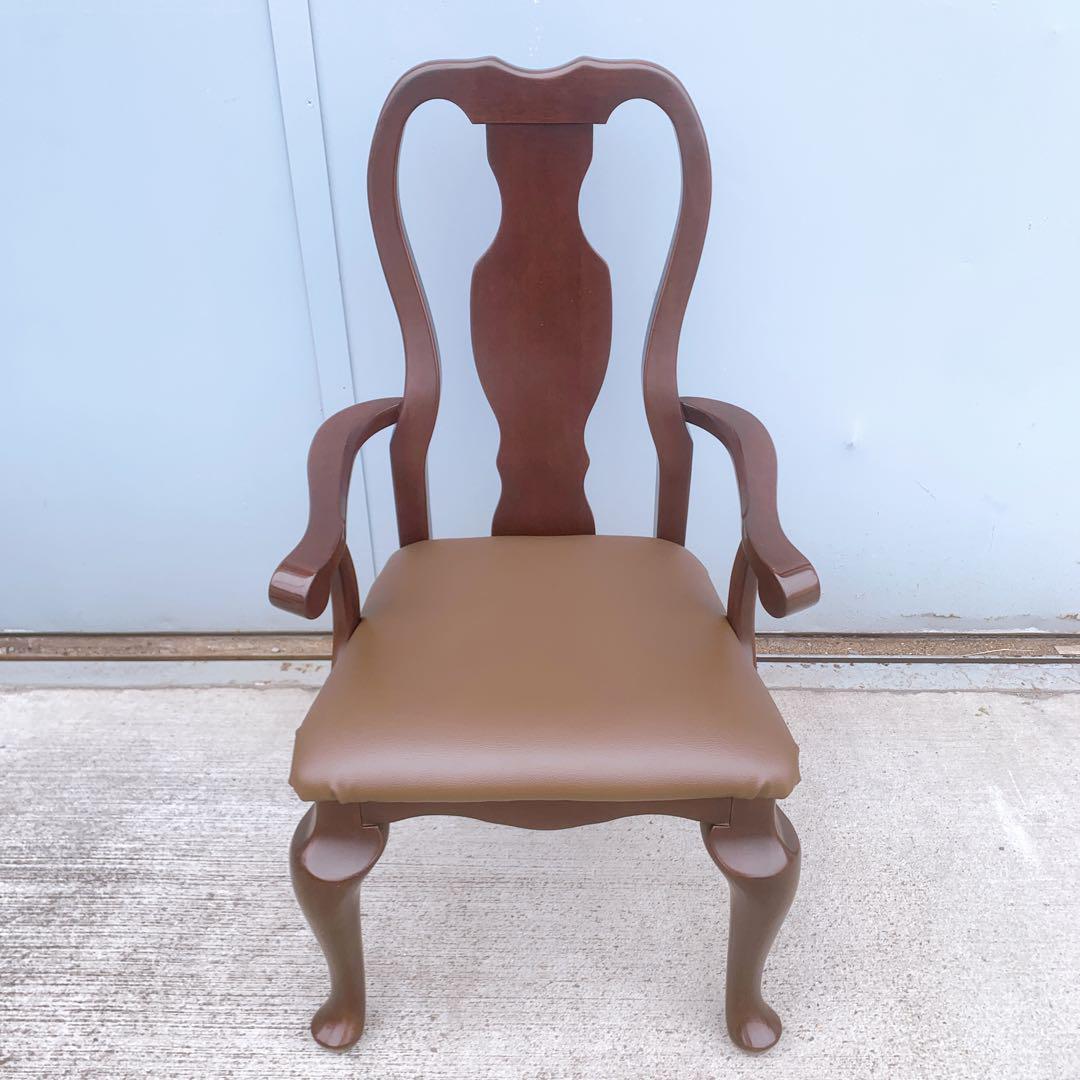 美品送料込】IDC大塚家具 クイーンズ アンティーク アームチェア 猫脚