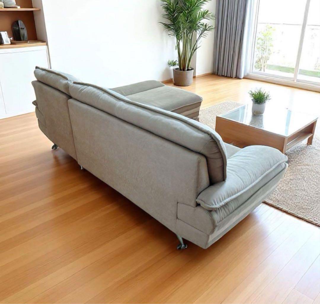 しゅんたろうさま専用▪️直接取りに来れる方▪️ カウチソファー　3人掛け　レザー