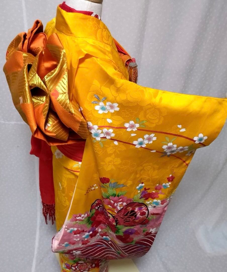 七五三7歳正絹着物、長襦袢、正絹袋帯、小物セット