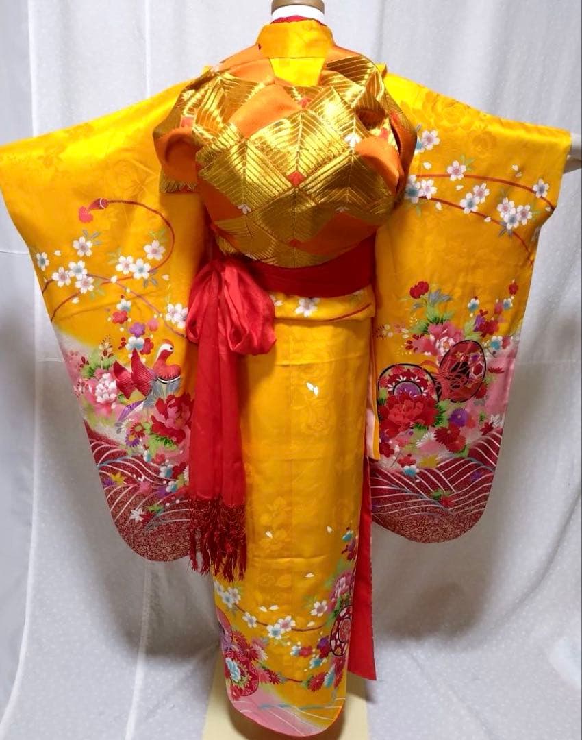 七五三7歳正絹着物、長襦袢、正絹袋帯、小物セット