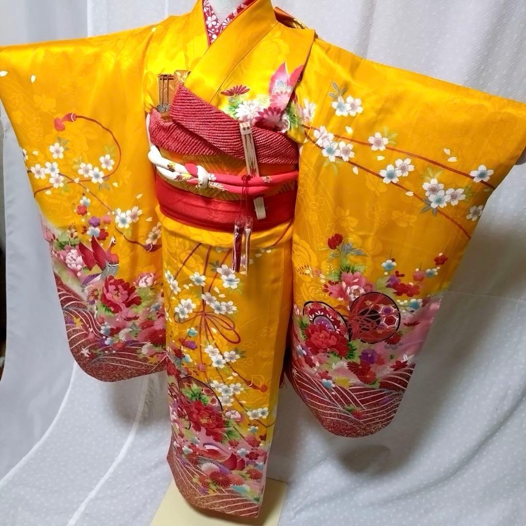 七五三7歳正絹着物、長襦袢、正絹袋帯、小物セット