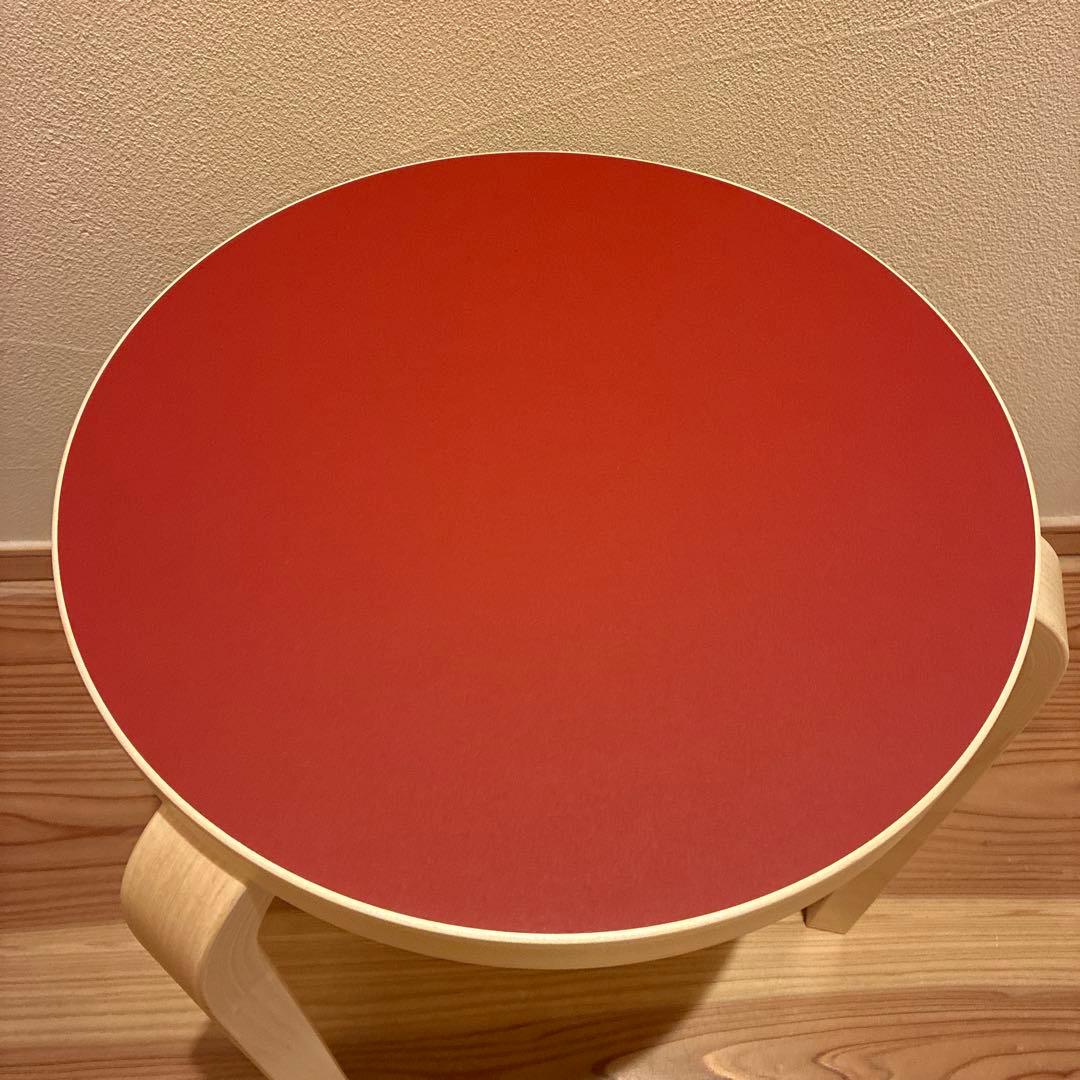 【廃盤新品】artek stool60 scope別注リノリウム　レッド　3本脚