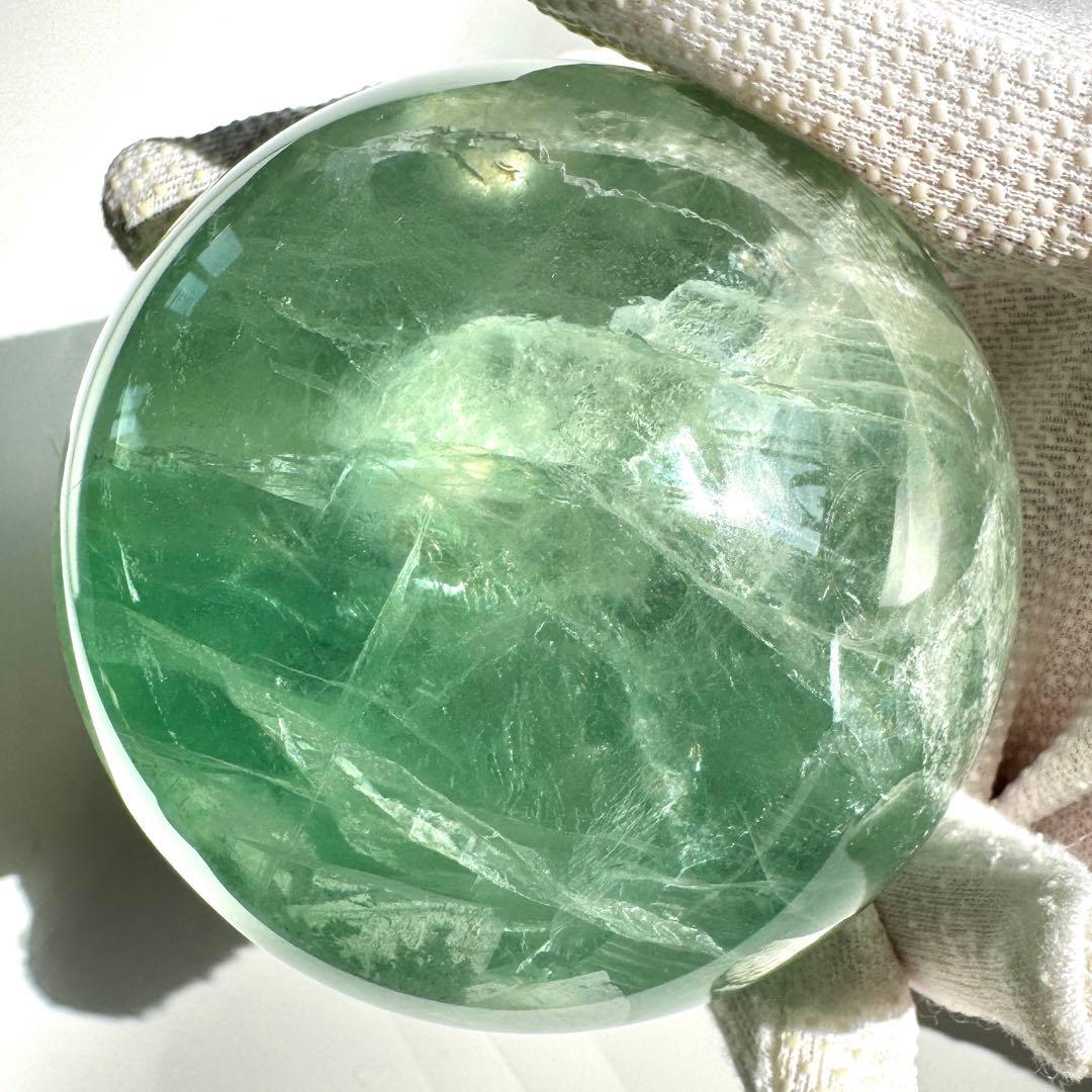 虹入り キャンディフローライト スフィア 73.6mm