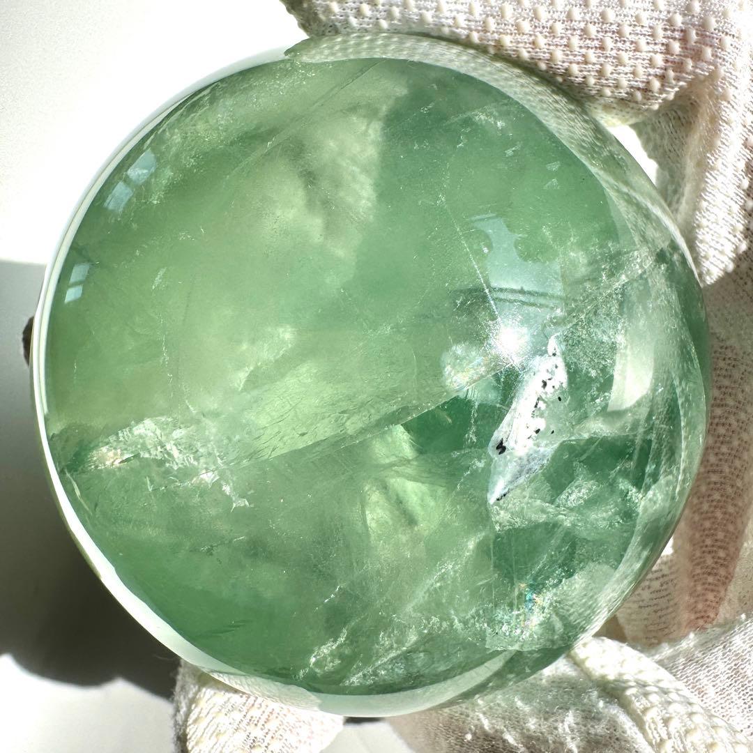 虹入り キャンディフローライト スフィア 73.6mm