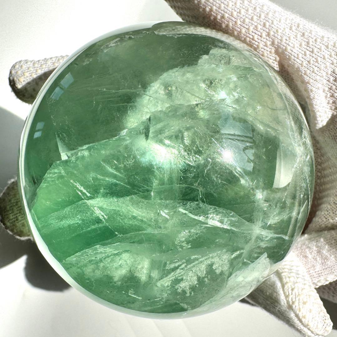 虹入り キャンディフローライト スフィア 73.6mm