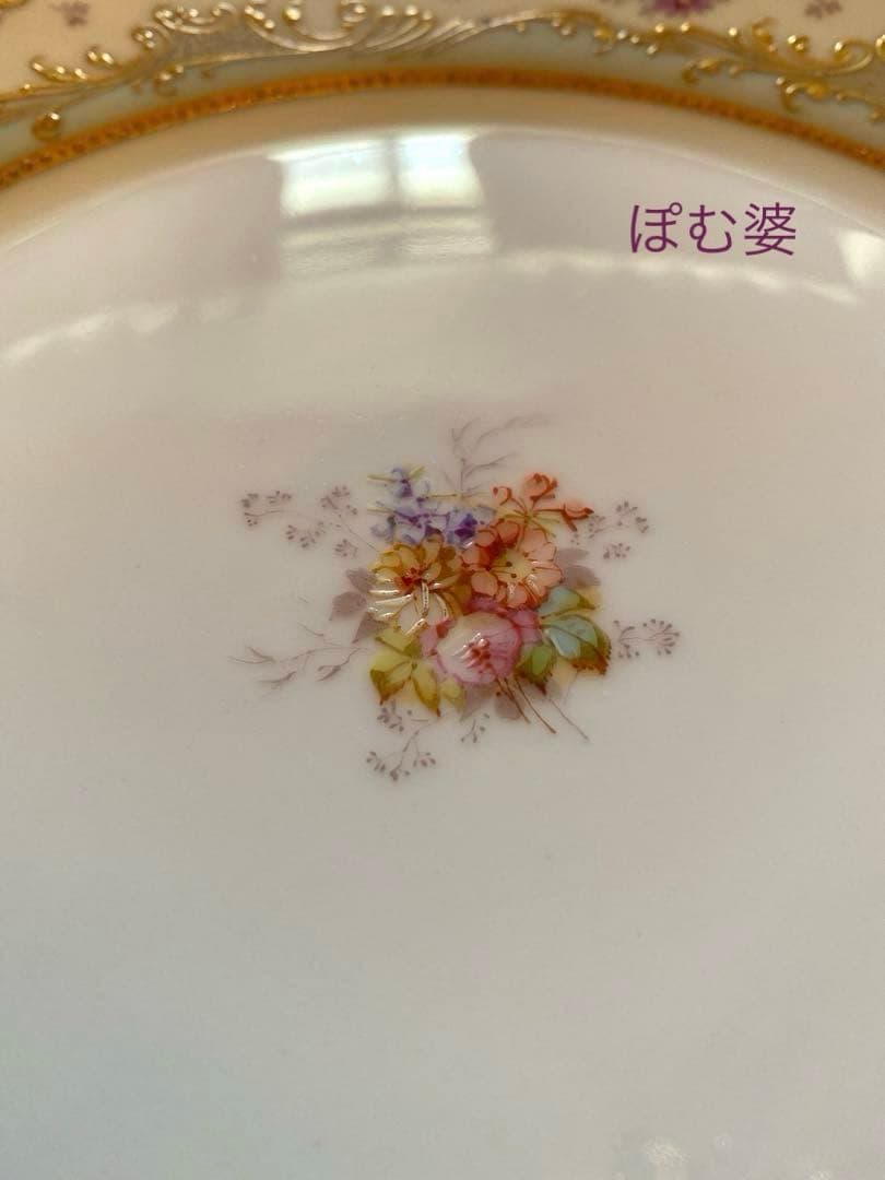 パリ／アール・ヌーヴォー】金盛金彩 手描皿／オペラ通り「A La Paix」