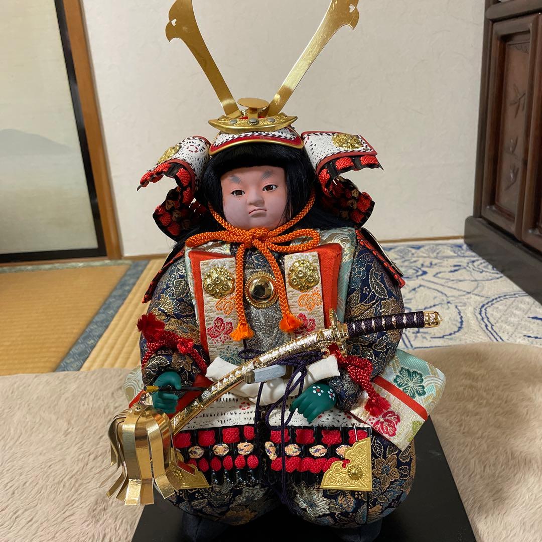 (美品)木目込み人形　五月人形　高さ30センチ