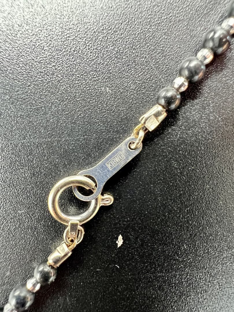 K18ホワイトゴールド シリカ石 ネックレス