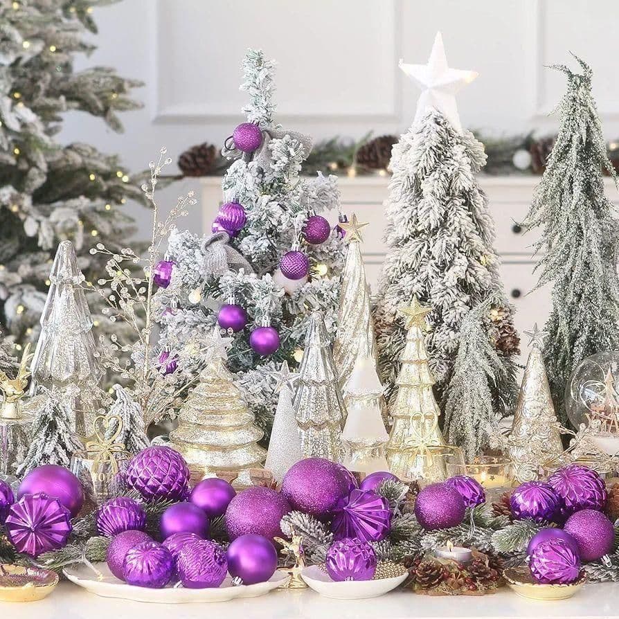 ⭐️ ツリー オーナメント パープル 紫 クラシック ゴージャス - メルカリ