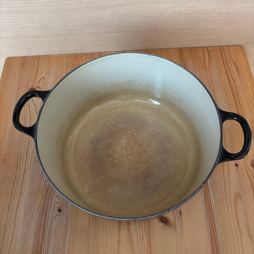 LE CREUSET 黒 両手鍋 24 ル・クルーゼ