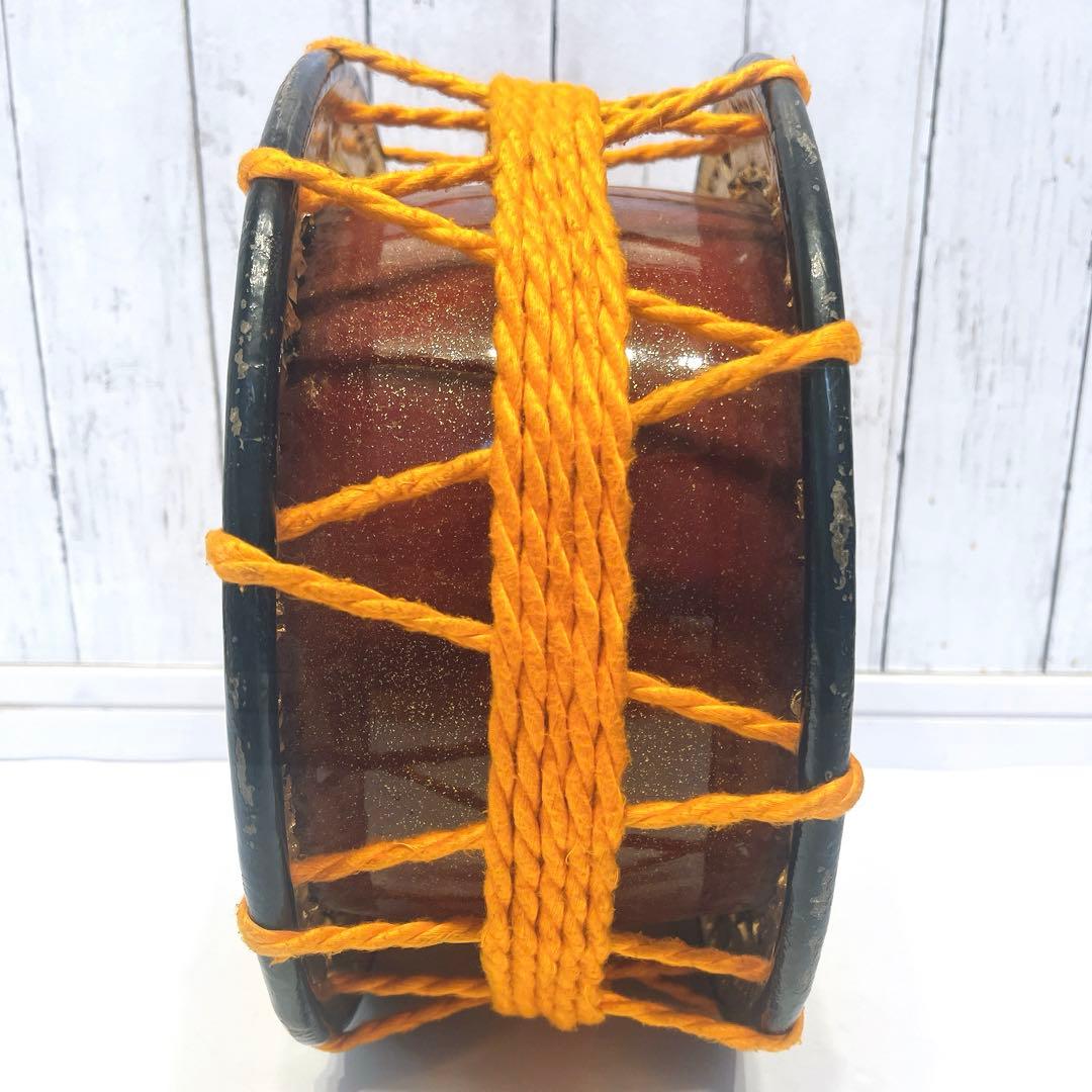 【良品】締め太鼓　34.5cm×15.5cm 打楽器　和太鼓