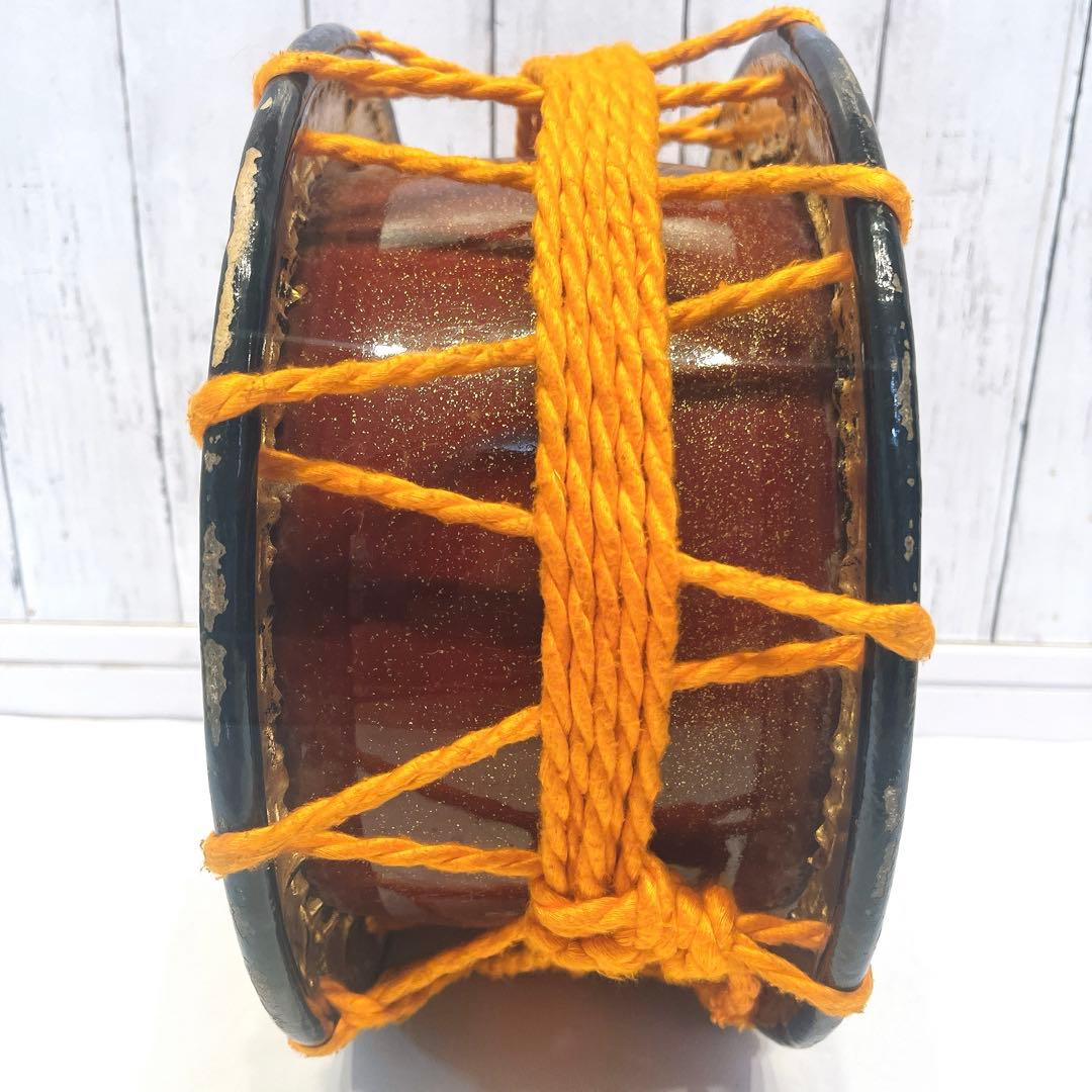 【良品】締め太鼓　34.5cm×15.5cm 打楽器　和太鼓