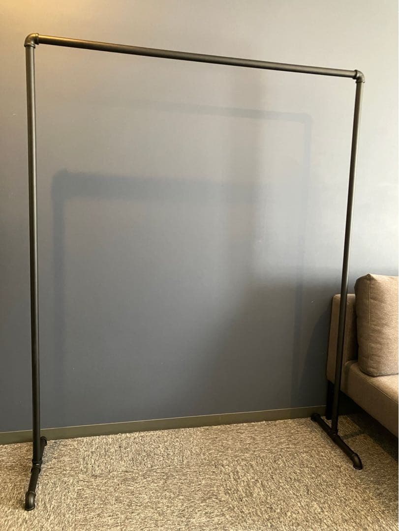 ハンガーラック アイアン 120 ガス管 店舗 什器 収納 シンプル 黒