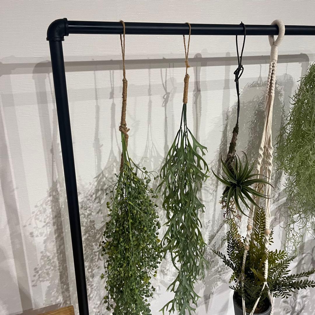 ハンガーラック アイアン 120 ガス管 店舗 什器 収納 シンプル 黒