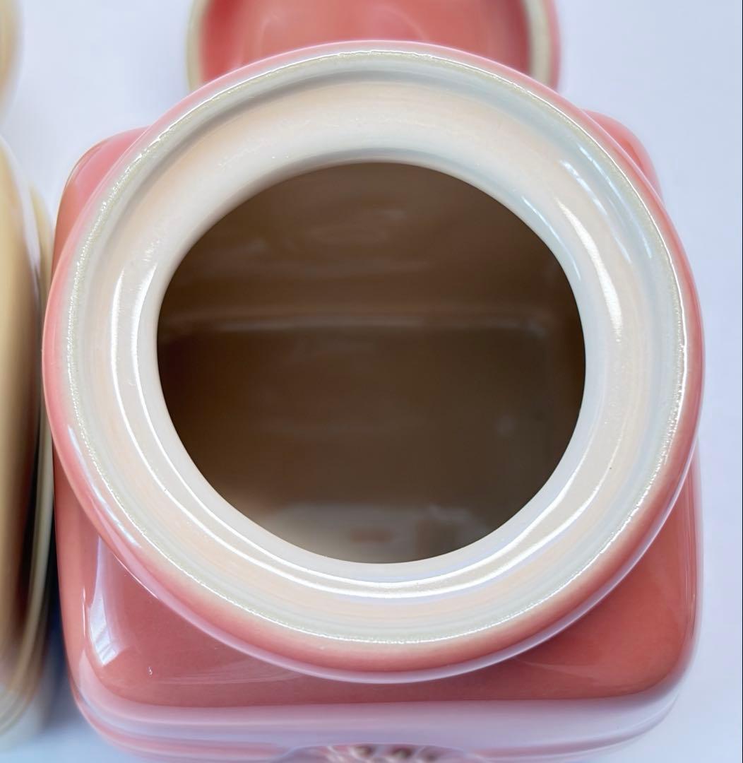 新品 ルクルーゼ ジャムポット 3色 赤黄青 スプーン付 調味料入れ 3点セット