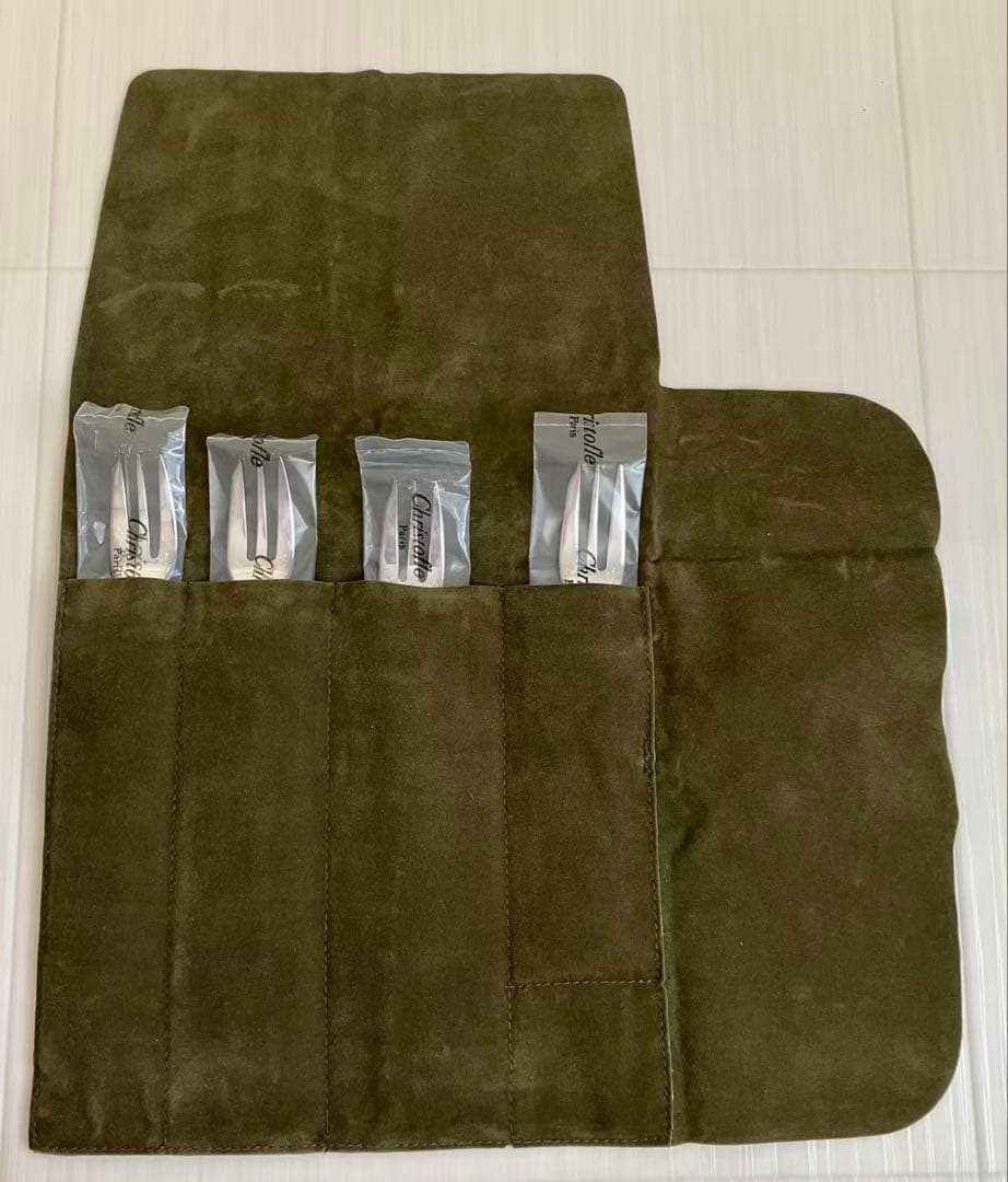 Christofle フォーク 4本セット 未開封　専用ケース付き