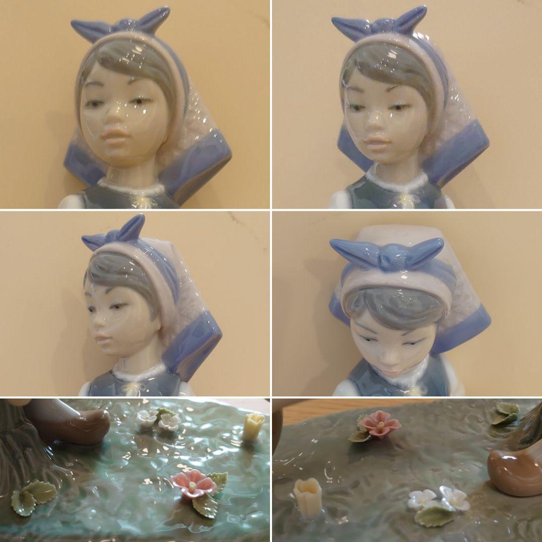 【美品 絶版】LLADRO リヤドロ 「花屋の姉妹」シリーズ1419『花集め』