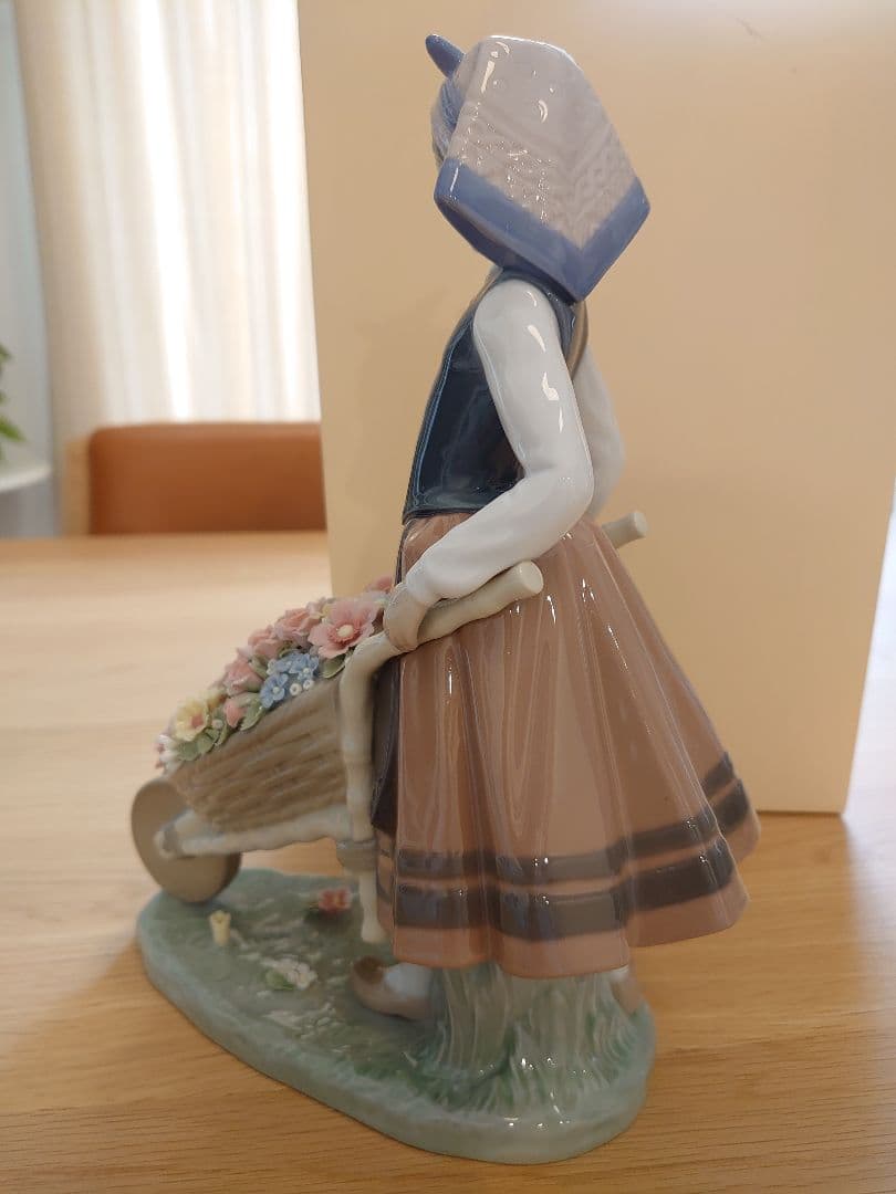 【美品 絶版】LLADRO リヤドロ 「花屋の姉妹」シリーズ1419『花集め』
