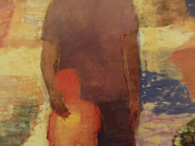 熊谷有展、【Holiday】、希少な画集画、新品高級額 額装付、状態良好