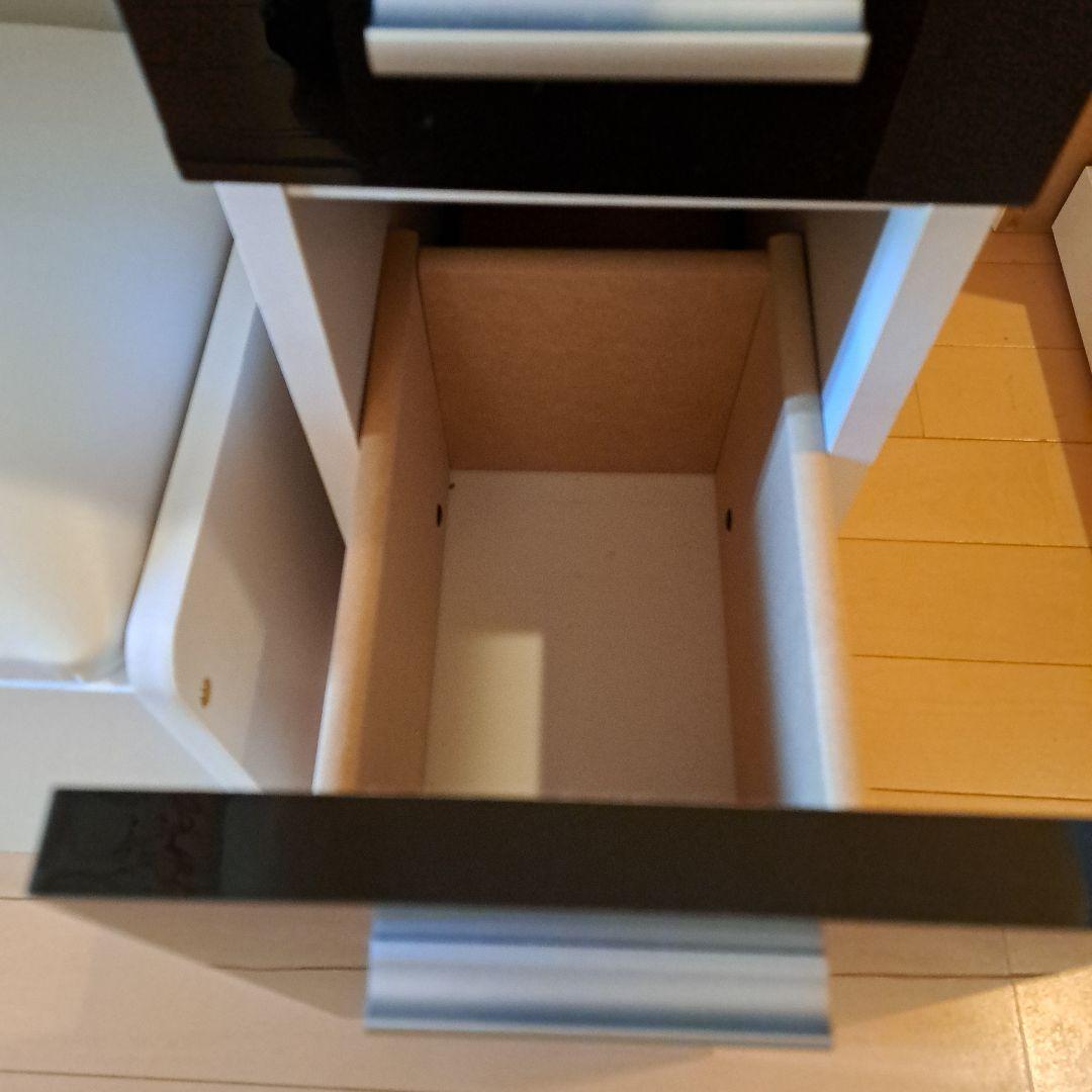 モダン ドレッサー 鏡台 ホワイト ブラック