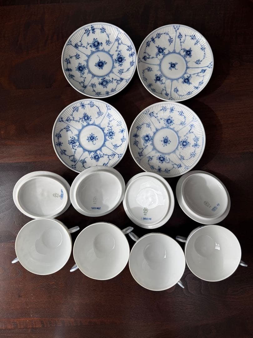 ロイヤルコペンハーゲン　ブルーブルーテッド　スープカップ&ソーサー