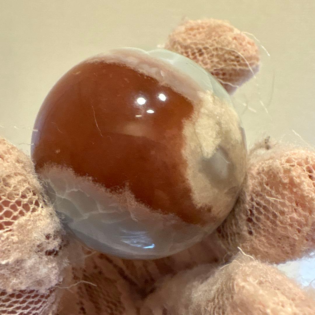 Ruby様 レア♡高品質グリーン桜瑪瑙♡ピンク桜瑪瑙スフィアNo.1723