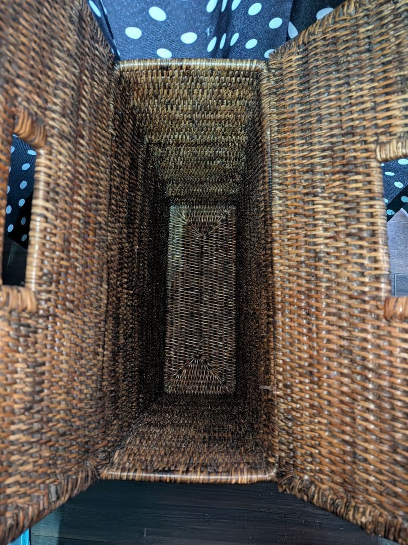 ラタン マガジンラック 2個セット 雑誌収納 バスケット