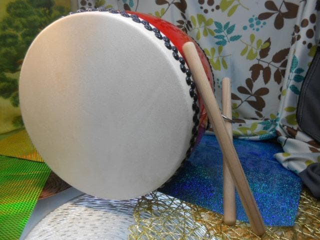 (送料無料)35.000円　R大太鼓36cm撥二本付きと肩紐付き移動袋セット