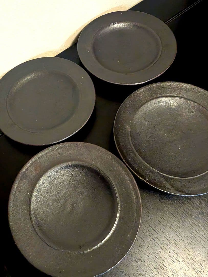 山本一仁 弓立窯 リム皿 大皿 器 作家物 陶芸 織部焼