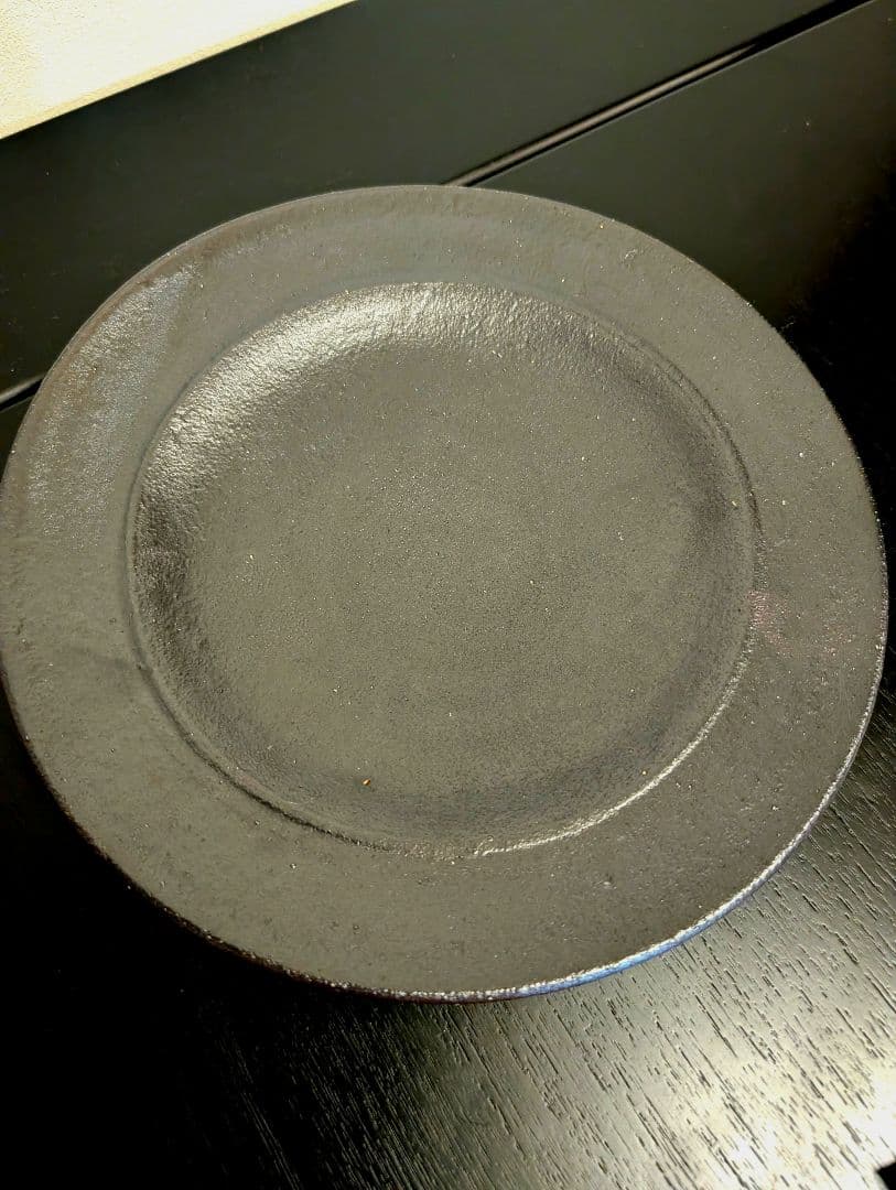 山本一仁 弓立窯 リム皿 大皿 器 作家物 陶芸 織部焼