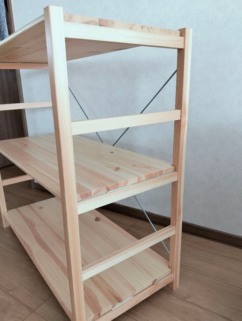 パイン材ユニットシェルフ　86cm 幅　小　無印良品　棚　ラック