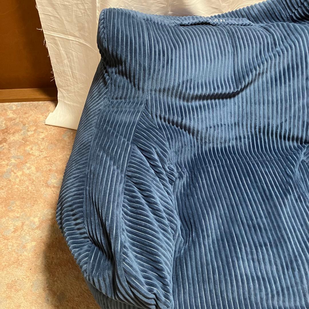 【綺麗】LOOSY（ルージー） ビーズクッション 1人掛けビーズソファ ネイビー