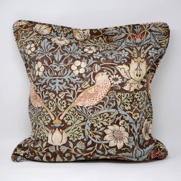 ウィリアムモリス クッションカバー イチゴ泥棒