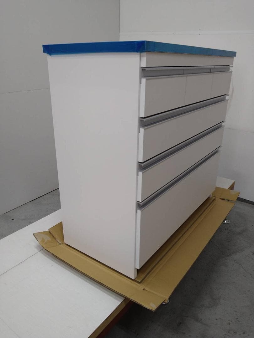 6081 ステンレスカウンター幅90 ホワイト　KK-90