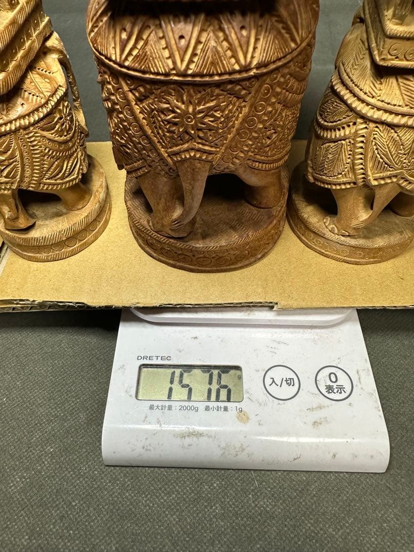 インド　白檀　象そう　木彫り　仏教美術　仏像 骨董 木像　木製　仏教　密教