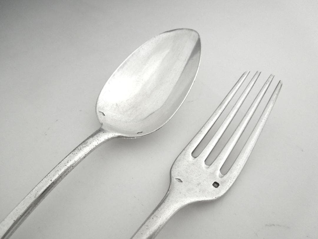 フランス　シルバースプーン＆フォーク　H&C　 純銀