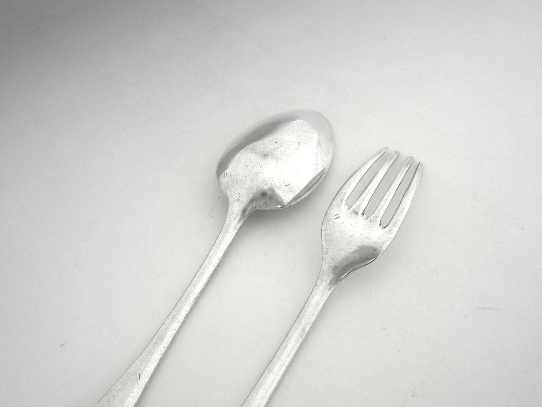 フランス　シルバースプーン＆フォーク　H&C　 純銀