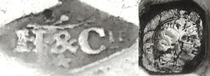 フランス　シルバースプーン＆フォーク　H&C　 純銀