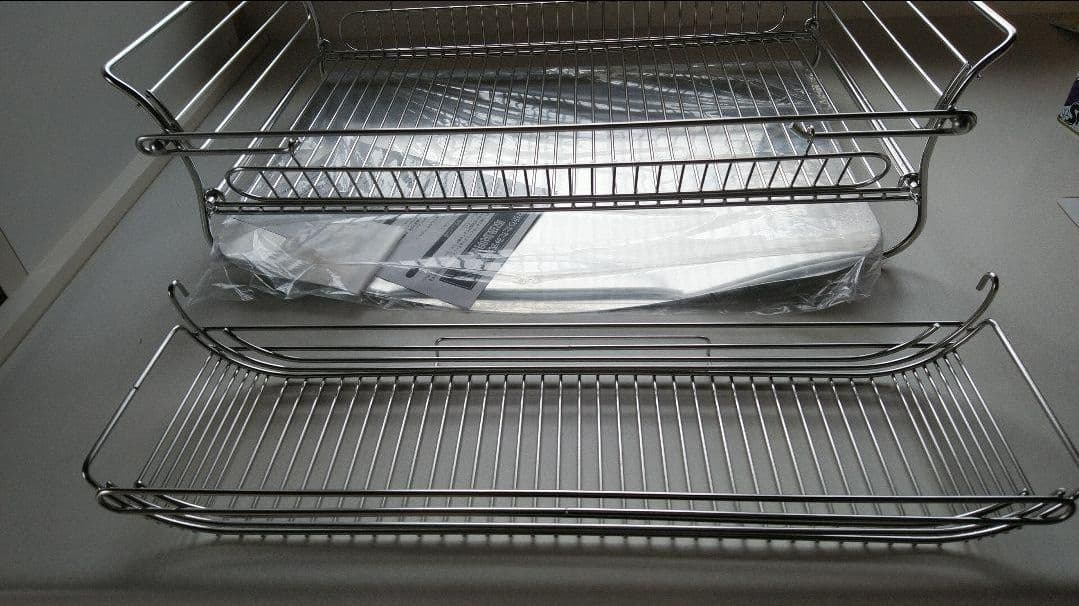 ツバメ　燕三条　折りたたみ式水切りかご　水切りバスケット　ステンレス