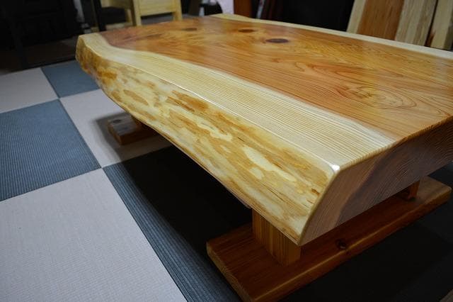 №52秋田杉一枚板座卓☆厚板☆3帖～6帖⭐︎セール品