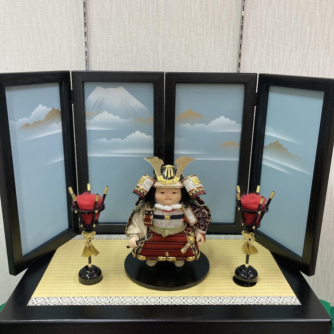 専用ページ　E22 五月人形　台巾70㎝位　飾り台屏風のみ　五月鎧兜　子供大将